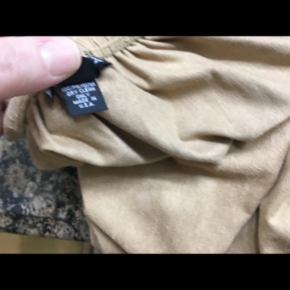 Boy Language Faux Suede Cold Shoulder top - Picture 5 of 7